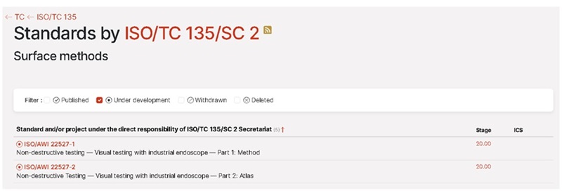 我國首次提出的工業(yè)窺鏡視覺檢測(cè)系列國際標(biāo)準(zhǔn)成功立項(xiàng)